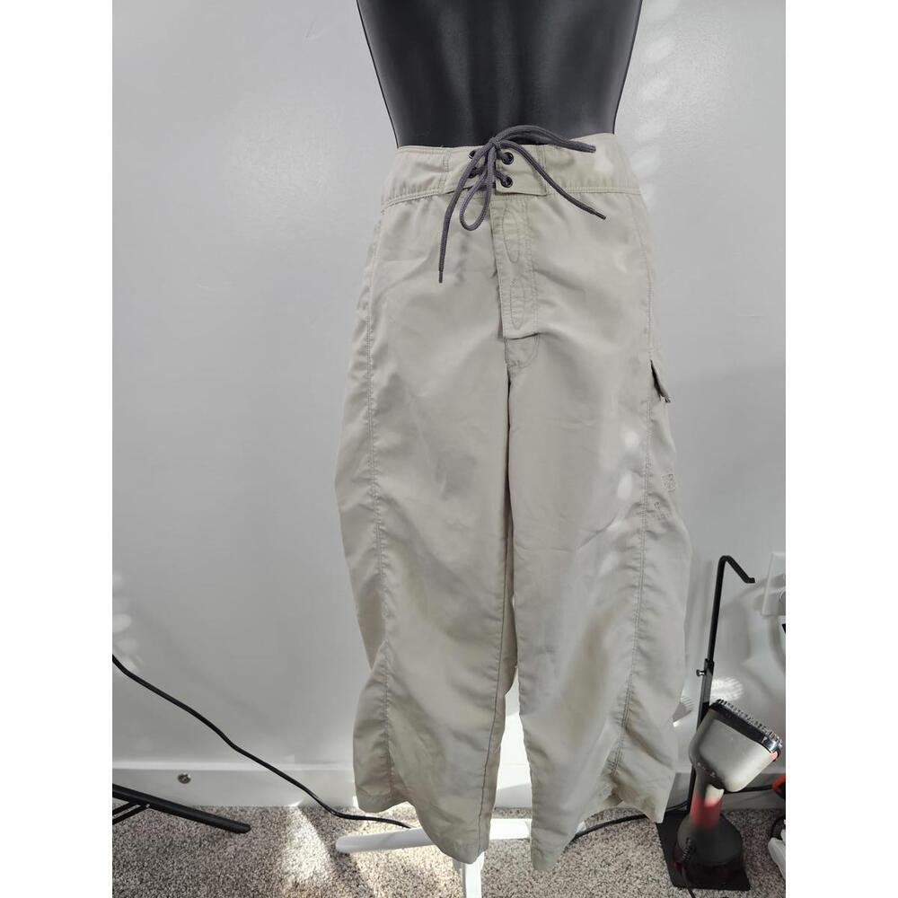 The North Face Beige Cropped Cargo Pants with Drawstring Waist
